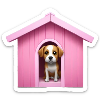 Pink dog shed sticker