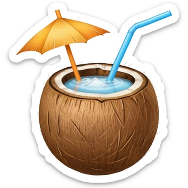 coconut drink summer vibe sticker