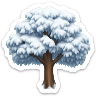 A tree with snow on it  sticker