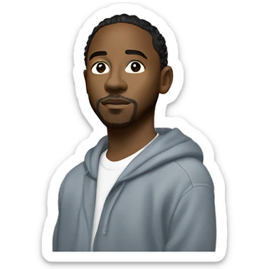 Iconic-style Candid Likeness Kendrick Lamar:

A thoughtful figure in understated clothing, intense eyes, and calm demeanor. Known for his reflective energy and profound depth, bringing a quiet intensity to the spotlight. sticker