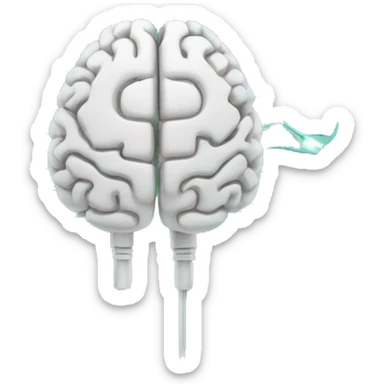 artificial intelligence brain wire electricity sticker