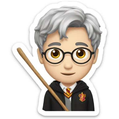Harry Potter con la varita sticker