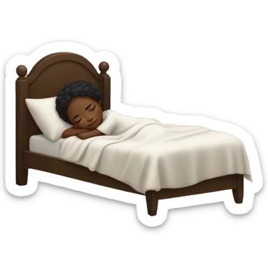 Black girl sleeping in bed sticker