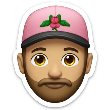 lebanese man with beard and gucci blossom cap sticker