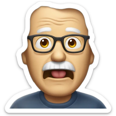 old-man yells at poutine sticker