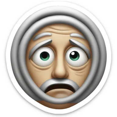 man hypnotised with Spiral Eyes sticker