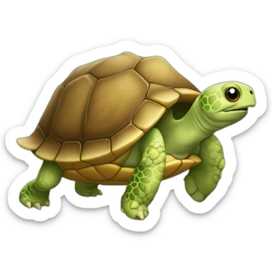 Tortue sur un gland sticker