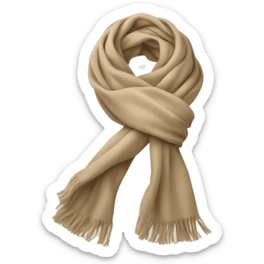 Scarf in beige sticker