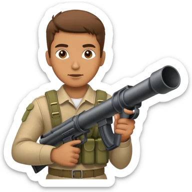 Men have bazooka sticker