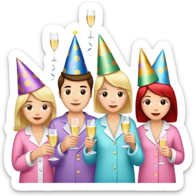 pajama party sticker