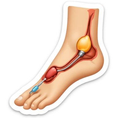 ein fuss mit verletzung diabetischer fuss sticker