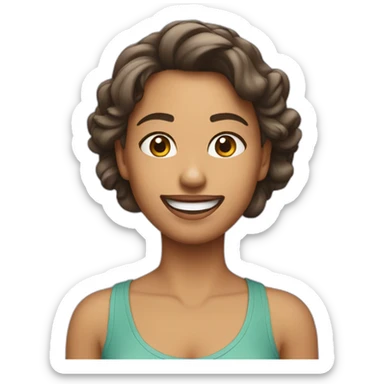 Femme qui se rire une balle dans la tête sticker