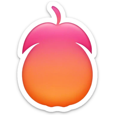 pinkish orange color sticker