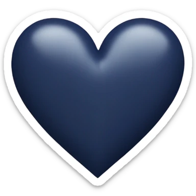 Navy heart sticker