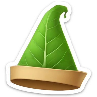 A wedge leaf in a hat sticker