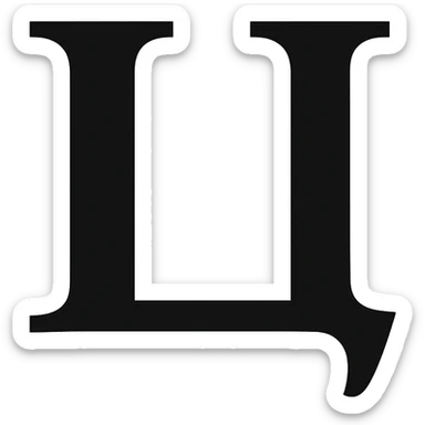 Ц in the style of the provided example sticker