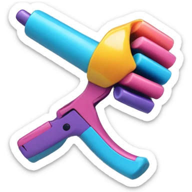 a  single plastic colorful Curler sticker