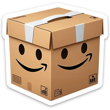 aesthetic Amazon prime box. The box is color wine sticker