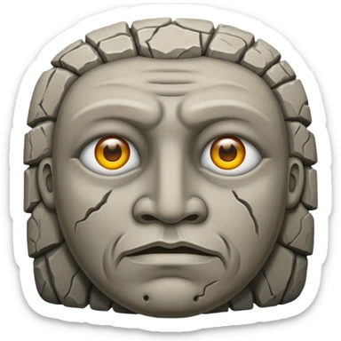 stone idol face  sticker