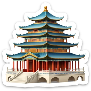 Summer Palace pavilion architecture only sticker