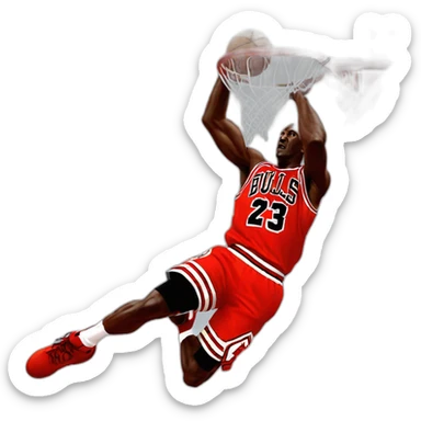 michael jordan doing a dunk sticker