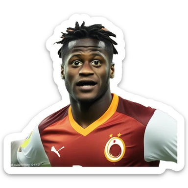 the player of the football team Galatasaray Mishi Batshuayi says Akif to go to work sticker