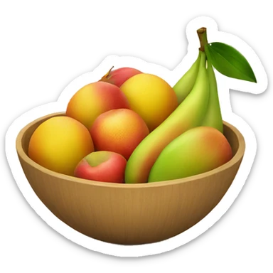 fruit in a bowl sticker