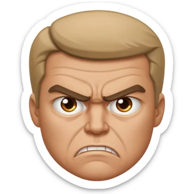 Generate boss image which has angry face sticker