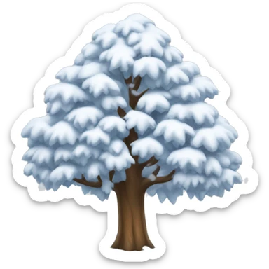 1 snowy tree sticker