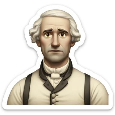 sad, white man 1800s, worker sticker