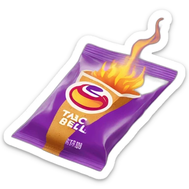 taco bell fire sauce packet sticker