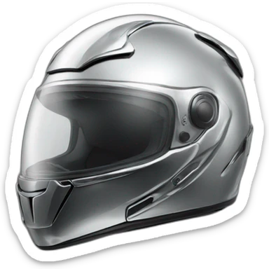 chrome motorcycle helmet sticker