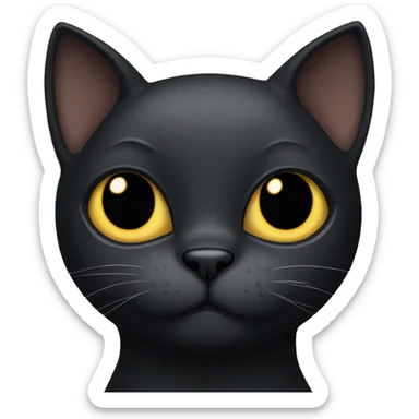 black cat named batman sticker