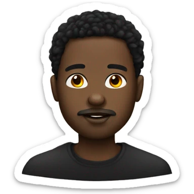 black guy with a septum piercing and fat sticker