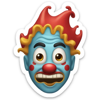 Payaso con cuernos sticker