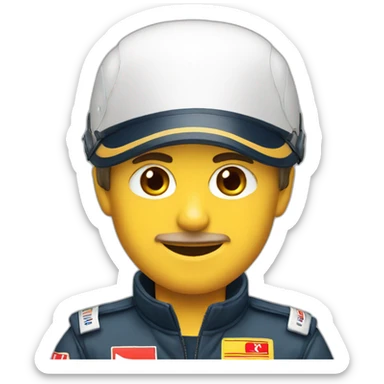 A pilot of formula one sticker