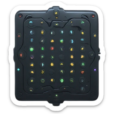 futuristic dark Personal Cloaking Device pad with buttons and switchers sticker