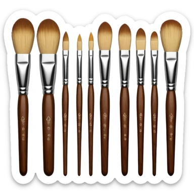 artist brushes sticker