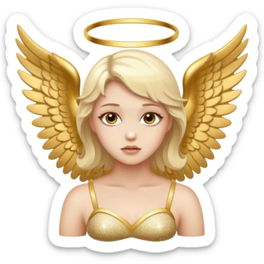 glitter fallen angel sticker