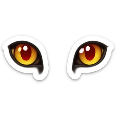 Cat red eyes  sticker