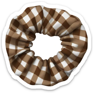 brown-white-plaid-scrunchie sticker