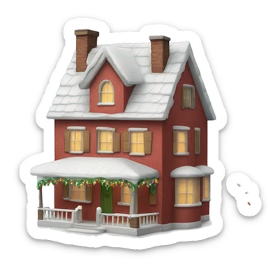 A christmas house sticker