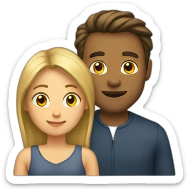 Homme qui porte sa femme sticker