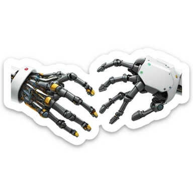 robot handshake sticker