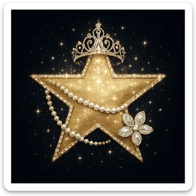 star, glamorous and stylish sticker