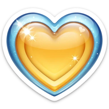 sparkle clear heart emoji sticker