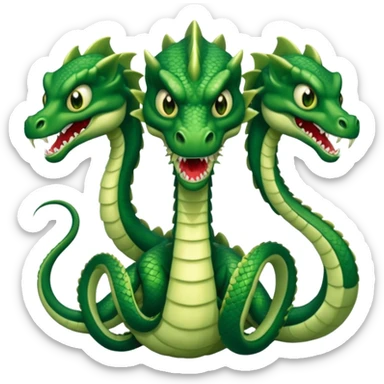 Three-headed hydra – Green scales, snarling





 sticker