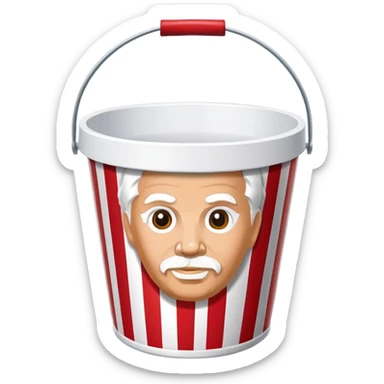 kfc bucket white and red stripes empty sticker