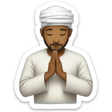 muslim praying sticker