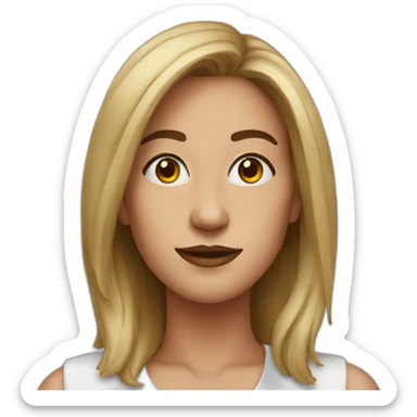 realistic portrait of a woman sticker